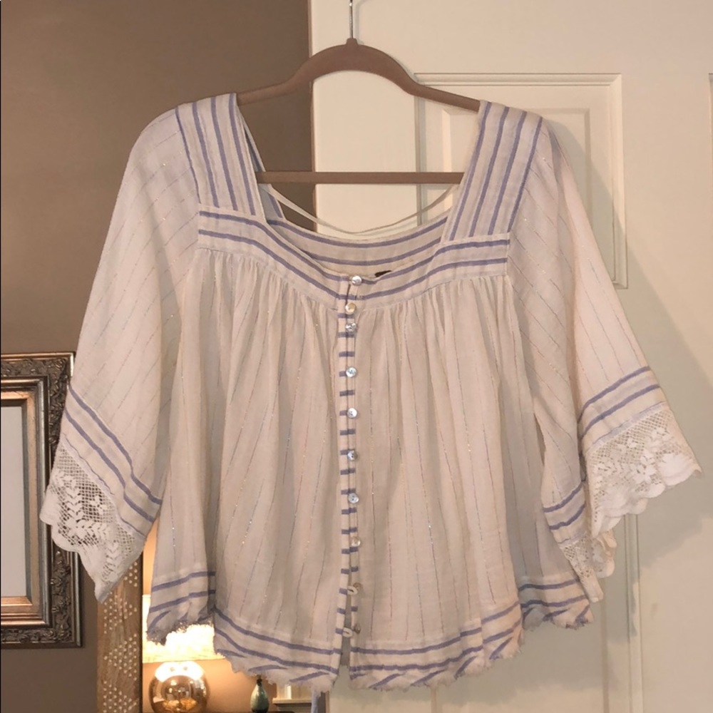 Free People butterfly sleeve shirt
